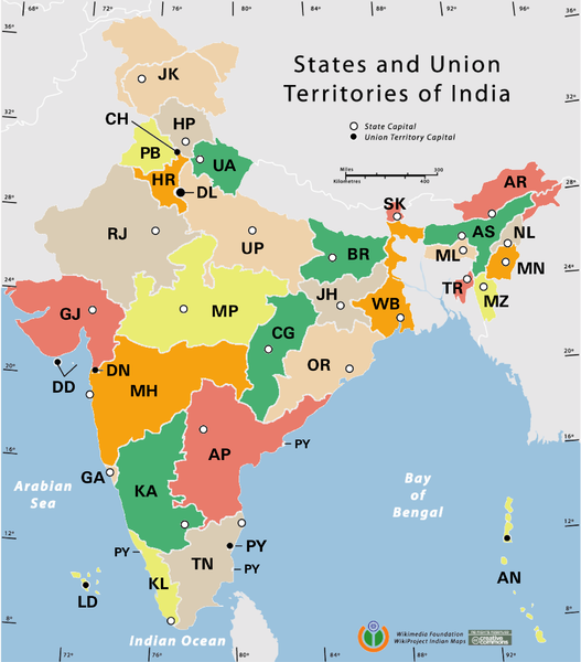 States and Union Territories Prefix Map – The Amateur Radio Society of ...